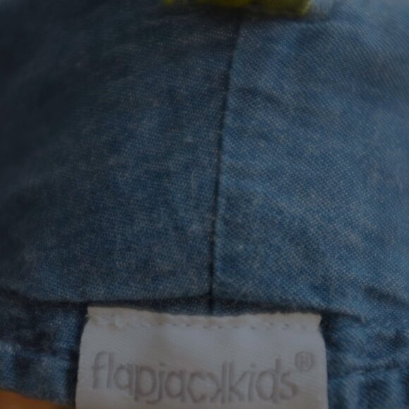 FlapJackKids Sun bucket Hat w Chin Strap Reversible Cowboy Horse UPF 50 2-4 Year - Picture 5 of 6